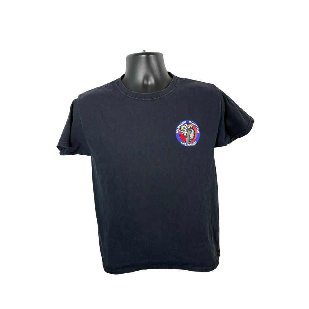 Mammoth Mountain California Logo T Shirt Youth Large Black Ski Resort Tee